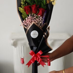 3-Rose Gift Wrapped