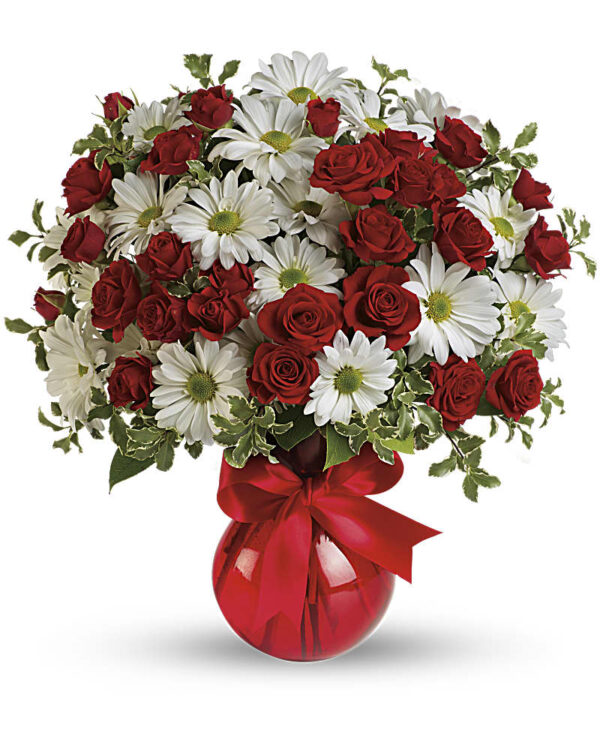 Red, White And You Bouquet by Teleflora